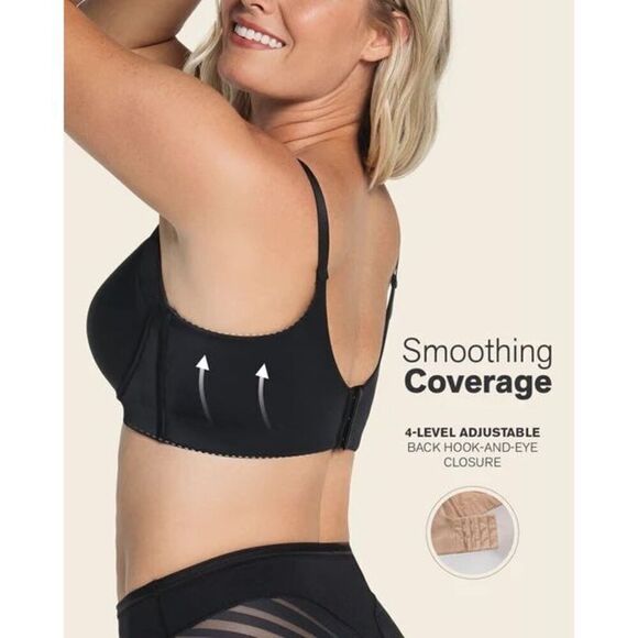 LEONISA High Profile NWT Back Smoothing Bra with Soft Full Coverage Cups 34B - Picture 4 of 6